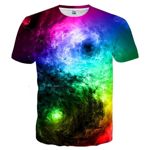 CHANYI Herren 3D Druck T-Shirt Soul Art Spark Sommer-T-Shirt, 3D-Gedruckte Grafik, Kurzärmelige Hemden Für Männer Und Frauen, Übergroße Mode-T-Shirt, Kleidung, Tops von CHANYI