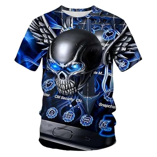 CHANYI Herren 3D Druck T-Shirt T-Shirt Mit Totenkopf-Motiv, Biermann, Herren-T-Shirt, Lässige T-Shirts, Herren-T-Shirt, Tops, Marken-T-Shirt, Alternative Kleidung, Cooles Zeug CHANYI Herren 3D Druck T-Shirt T-Shirt Mit Totenkopf-Motiv, Biermann, Herren-T-Shirt, Lässige T-Shirts, Herren-T-Shirt, Tops, Marken-T-Shirt, Alternative Kleidung, Cooles Zeug von CHANYI
