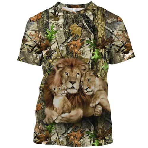 CHANYI Herren 3D Druck T-Shirt Tarnung Wild Jagd Tier 3D Druck Sommer Männer Oansatz T-Shirt Casual Kurzarm Übergroßen T Shirts Mode Männer Kleidung von CHANYI