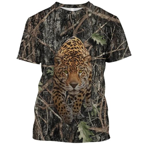 CHANYI Herren 3D Druck T-Shirt Tarnung Wild Jagd Tier 3D Druck Sommer Männer Oansatz T-Shirt Casual Kurzarm Übergroßen T Shirts Mode Männer Kleidung von CHANYI