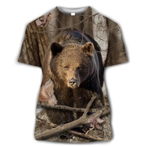 CHANYI Herren 3D Druck T-Shirt Tier Camouflage Jagd 3D Druck Sommer Männer Oansatz T-Shirt Casual Kurzarm Übergroßen T Shirts Mode Tops Männer Kleidung von CHANYI