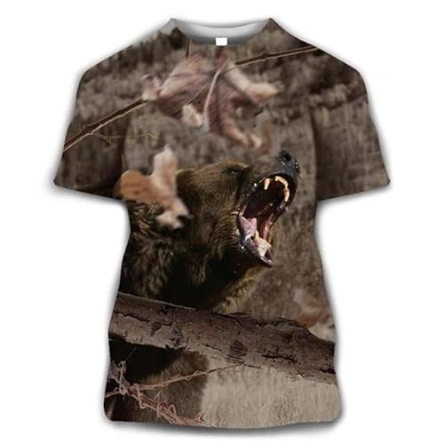 CHANYI Herren 3D Druck T-Shirt Tier Camouflage Jagd 3D Druck Sommer Männer Oansatz T-Shirt Casual Kurzarm Übergroßen T Shirts Mode Tops Männer Kleidung von CHANYI