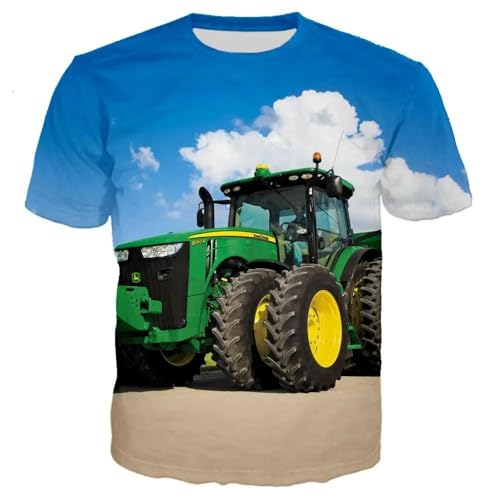 CHANYI Herren 3D Druck T-Shirt Truck Traktor Muster 3D Druck Sommer Männer Oansatz T-Shirt Casual Kurzarm Übergroßen Pullover Streetwear Männer Kleidung von CHANYI