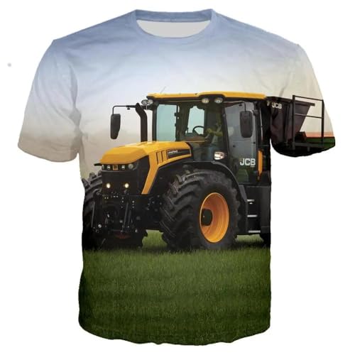 CHANYI Herren 3D Druck T-Shirt Truck Traktor Muster 3D Druck Sommer Männer Oansatz T-Shirt Casual Kurzarm Übergroßen Pullover Streetwear Männer Kleidung von CHANYI