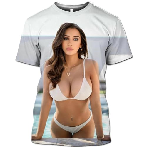 CHANYI Herren 3D Druck T-Shirt Unisex Modell Strand Bikini Sommer Mann T-Shirt Badeanzug Hip Hop Lustige Alternative Straße Schnell Trocknend Kurzarm von CHANYI