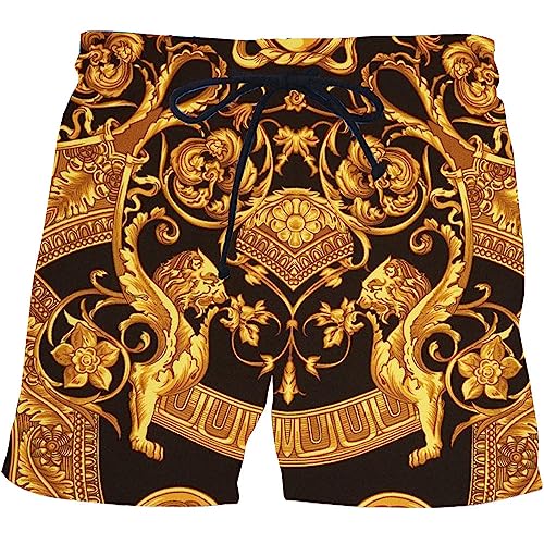 CHANYI Herren Shorts 3D Druck 3D Golden Chain Print Barock Boardshorts Sommer Stil Hosen Luxus Royal Herren Kleidung Hip Hop Short Homme CHANYI Herren Shorts 3D Druck 3D Golden Chain Print Barock Boardshorts Sommer Stil Hosen Luxus Royal Herren Kleidung Hip Hop Short Homme von CHANYI