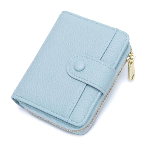 CHAOFANXI Geldbörse Damen Klein, Geldbeutel Damen aus glattem und weichem Kunstleder Portemonnaie mit Zipper Münzfach Brieftasche, Blau CHAOFANXI Geldbörse Damen Klein, Geldbeutel Damen aus glattem und weichem Kunstleder Portemonnaie mit Zipper Münzfach Brieftasche, Blau von CHAOFANXI