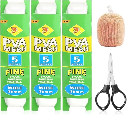 3 Stück 5m PVA Lösliche Karpfen Beutel mit Schere Netz Angeln Set Mesh Karpfen Zubehör Angelzubehör Schnelles Beutel Angeln Bags Filament für Feste Köder Futter Angelkescher Klappbar 3 Stück 5m PVA Lösliche Karpfen Beutel mit Schere Netz Angeln Set Mesh Karpfen Zubehör Angelzubehör Schnelles Beutel Angeln Bags Filament für Feste Köder Futter Angelkescher Klappbar von CHAOTEMAI