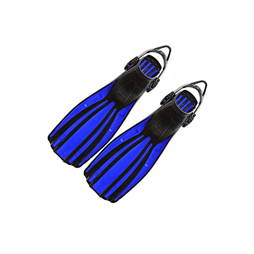 CHDWEY Flossen Edelstahl-Tauchflossen Stahl Frühling Schnürsenkel Schwimmen Kostenlose Tauchstiefel Schuhe Tauchausrüstung Unterwasserflipper Schnürsenkel(Blue,S) von CHDWEY