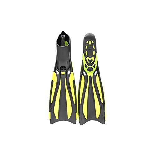 CHDWEY Flossen Scuba Tauchflossen Erwachsene einstellbare Schwimmschuhe Silikon langes Tauchabschnitzer Schnorcheln Fußmonofin Tauchflipper(Yellow,43 EU) von CHDWEY