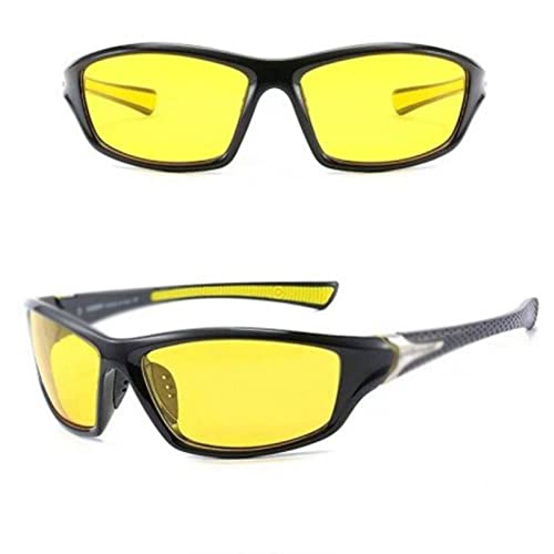 CHDWEY Herren Sonnenbrille Fashion Polarized Sunglasses Cycling Glasses Women Men's Driving Glasses Outdoor Sports Fishing Hiking Blackout Glasses(Yellow) von CHDWEY