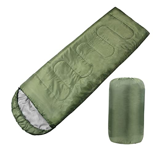 CHDWEY Schlafsack Camping Sleeping Bag Cotton Winter Warm Cold Envelope Hooded Sleeping Bag Blanket for Outdoor Traveling Hiking Office(Green) von CHDWEY