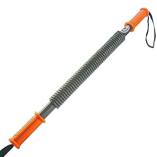 CHEKZ Power Twister, 100 kg Biegehantel, Armtrainer, Spring Expander, für das Krafttraining des Oberkörpers, Brust, Schulter, Unterarm, Bizeps und Arm (Size : Orange grey-30kg) von CHEKZ