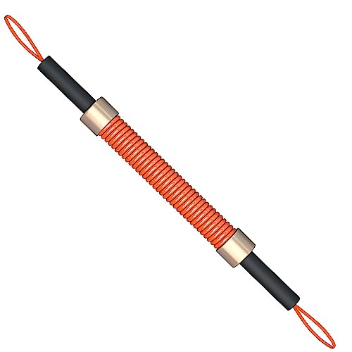 CHEKZ Power Twister, 100kg Biegehantel, Profi Spring Expander, Oberkörper Krafttrainingsstange, für Schulter-, Arm-, Brust-, Unterarm- und Bizepsübungen (Size : Orange-60KG) von CHEKZ