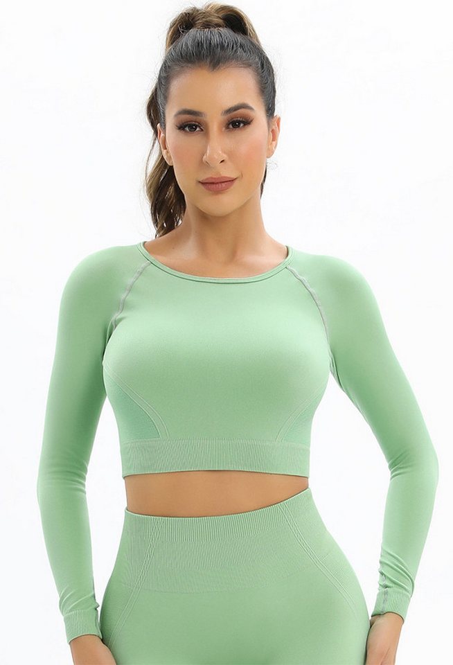 CHENIN Schwitzanzug Damen Knit Back Yoga Wear, Langärmelige T High Stretch Tight Übung Laufen Fitness Kleidung von CHENIN