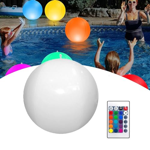 LED Light 16 Colors Luminous Beach Ball, 16 Farben leuchtender Strandball, LED Leuchtender Wasserball mit Fernsteuerung, 4 Lichtmodi Aufblasbare Wasserball Pool Spiele für Party Outdoor LED Light 16 Colors Luminous Beach Ball, 16 Farben leuchtender Strandball, LED Leuchtender Wasserball mit Fernsteuerung, 4 Lichtmodi Aufblasbare Wasserball Pool Spiele für Party Outdoor von CHENRI
