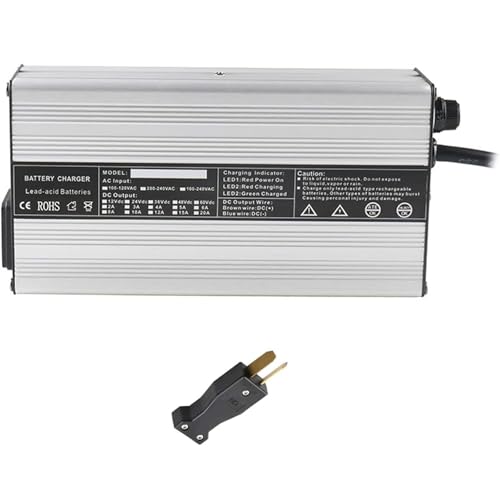 12V/24V_36V/48V_60V_72V Lead Acid Battery Chargers 240W für Auto-Akku-Ladegerät,Gabellift Batterieladeger,für Batteriepackungen, Power Tools,Elektrische Cars,Golf Carts usw.with Stecker(Stecker N,36V von CHENWY