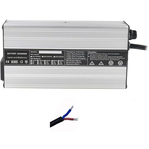 12V/24V_36V/48V_60V_72V Lead Acid Battery Chargers 240W für Auto-Akku-Ladegerät,Gabellift Batterieladeger,für Batteriepackungen, Power Tools,Elektrische Cars,Golf Carts usw.with Stecker(Stecker J,36V von CHENWY