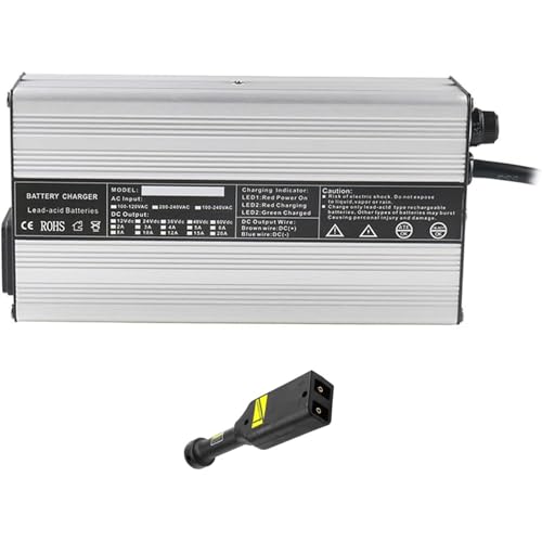 12V/24V_36V/48V_60V_72V Lead Acid Battery Chargers 240W für Auto-Akku-Ladegerät,Gabellift Batterieladeger,für Batteriepackungen, Power Tools,Elektrische Cars,Golf Carts usw.with Stecker(Stecker M,72V von CHENWY