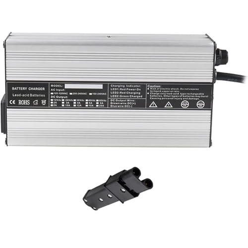 12V/24V_36V/48V_60V_72V Lead Acid Battery Chargers 240W für Auto-Akku-Ladegerät,Gabellift Batterieladeger,für Batteriepackungen, Power Tools,Elektrische Cars,Golf Carts usw.with Stecker(Stecker Q,60V von CHENWY