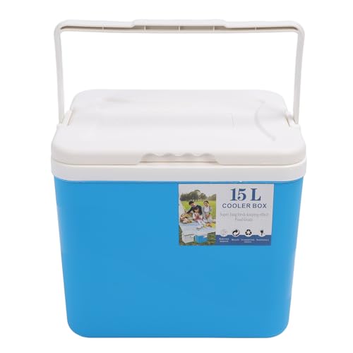 CHEOTIME Camp-Kühlbox, 15 l, isoliert, tragbar, professionell, dauerhafte Kühlung, Isolierung, Harte Kühlbox für Outdoor-Picknick, Angeln, Gewerbestall (Blau) von CHEOTIME