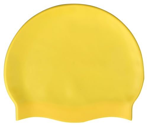 CHEX Dehnbare Silikon-Badekappe, Unisex, für Damen und Herren, einteilig, einfarbig, ohne Marke, fluoreszierend, dunkle Pastellfarben, Einheitsgröße, Erwachsene ab 8 Jahren, leicht anzuziehen, Gelb CHEX Dehnbare Silikon-Badekappe, Unisex, für Damen und Herren, einteilig, einfarbig, ohne Marke, fluoreszierend, dunkle Pastellfarben, Einheitsgröße, Erwachsene ab 8 Jahren, leicht anzuziehen, Gelb von CHEX