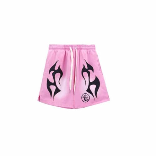 CHEXGM High Street Gewaschen Retro Lässige Shorts Männer Und Frauen Paar Straße Flut Hip-Hop Lose Mode Sport-Shorts Im Freien Lässige Shorts-Color-1||M von CHEXGM