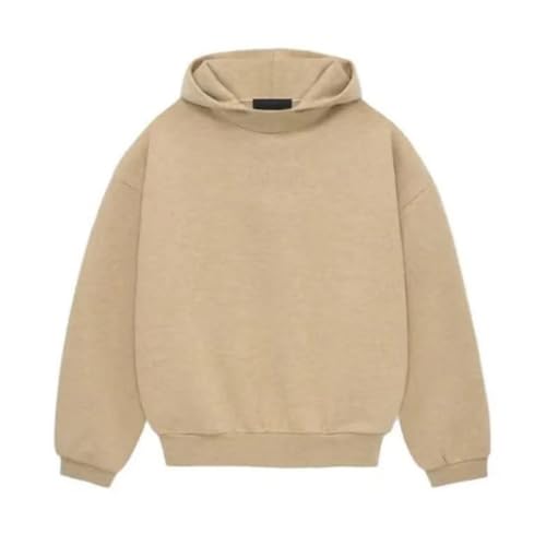 CHEXGM Kleines Etikett Brief Drucken Solide Farbe Lose Kapuzen-Sweatshirt Männer Und Frauen Paar Verdickt Lose Rundhalsausschnitt Pullover Hoodie-Color-1||L von CHEXGM