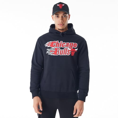 CHICAGO BULLS Unisex Basketball Hooded Kapuzenpullover, Schwarz, M EU von CHICAGO BULLS