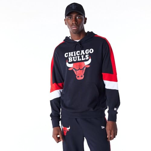 CHICAGO BULLS Unisex Basketball Hooded Kapuzenpullover, Schwarz, XXL EU von CHICAGO BULLS