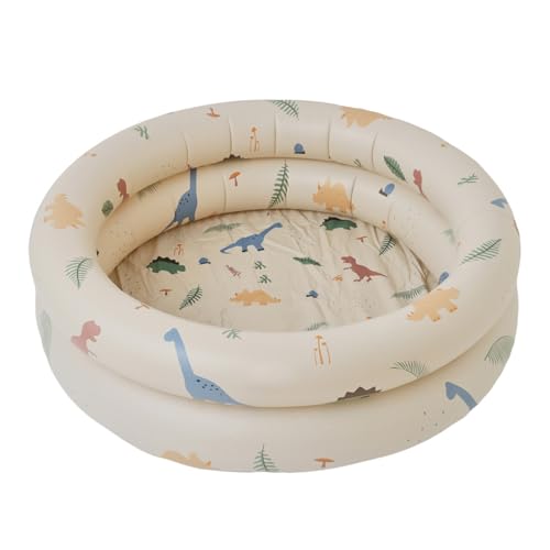 CHICIRIS Aufblasbares -Ballbecken, Rundes Schwimmbad mit Sicherheitszaun, Auslaufsicheres PVC für Drinnen und Draußen, für Kleinkinder mit Meeresballspielzeug (Beige) von CHICIRIS