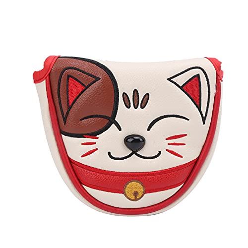CHICIRIS Center Shaft Putter Cover, Lucky Cat Wasserdichter Golfschläger Head Cover Club Center Putter Headcover Guard Protector CHICIRIS Center Shaft Putter Cover, Lucky Cat Wasserdichter Golfschläger Head Cover Club Center Putter Headcover Guard Protector von CHICIRIS