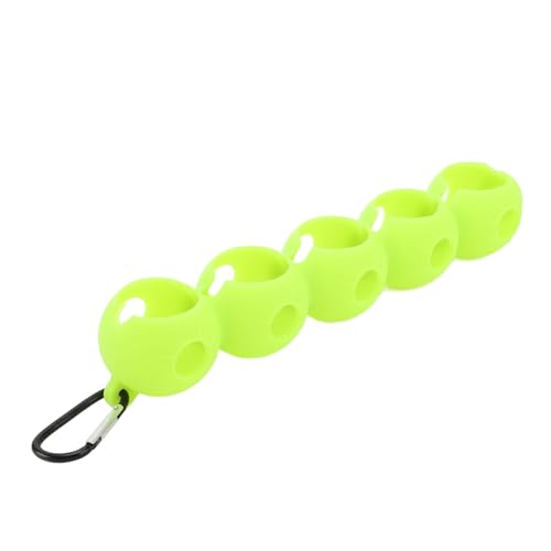 CHICIRIS Golfballhalter, Tragbare Silikonhülle, Sicher an der Golftasche zu Befestigen, Fasst 5 Bälle Zum Training (Green) von CHICIRIS