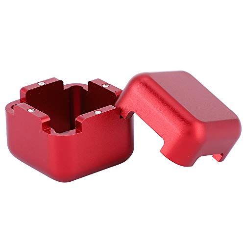 CHICIRIS Pool-Kreidehalter aus Aluminium mit Magnet, Langlebig und Geschnitten, Billardzubehör für Einfaches Tragen (Rot) von CHICIRIS