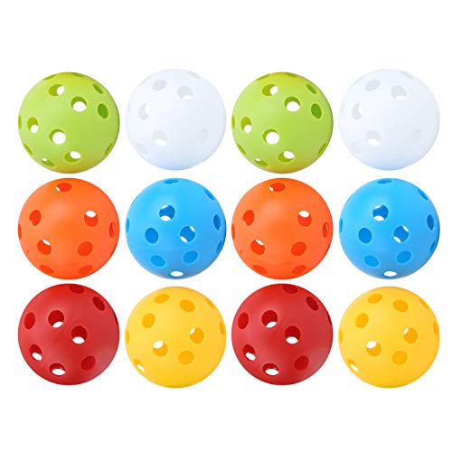 CHICIRIS Üben Sie Hohle Golfbälle, 12 Stück 72MM 26 Löcher Üben Sie Hohle Plastikbälle Airflow Balls für Swing Inndoor Outdoor Training recreationball CHICIRIS Üben Sie Hohle Golfbälle, 12 Stück 72MM 26 Löcher Üben Sie Hohle Plastikbälle Airflow Balls für Swing Inndoor Outdoor Training recreationball von CHICIRIS
