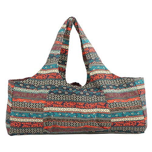 CHICIRIS Yogatasche, Canvas Yoga Mat Bag, ökologische Yogatasche, große Yoga Handtasche mit Taschen, übergroße Gepäcktasche, Einkaufstaschen, Reisetasche von CHICIRIS
