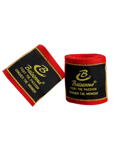 CHICTRY Sports Kinder Erwachsene Boxing Bandage 1.5M / 2.5M Boxbandag Boxhandschuhe Für MMA Muay Thai Trainin Kickboxen Rot L von CHICTRY