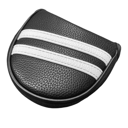 Golfschläger-Putter-Abdeckung, magnetischer Stil, schwarz oder weiß, Golf-Putter-Abdeckung für Schlägel-Putter, PU-Leder-Schlägerschlägerhaube, Schutzhülle passend für Odyssey 2 Ball, Stroke Lab von CHILXE