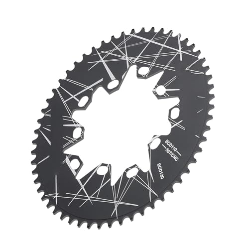 CHIZISX 52T/54T/56T/58T/60T Schmales breites Kettenblatt für Rennrad, Klapprad, Aluminiumlegierung, hohe Festigkeit, 110/130BCD ovales Kettenblatt von CHIZISX