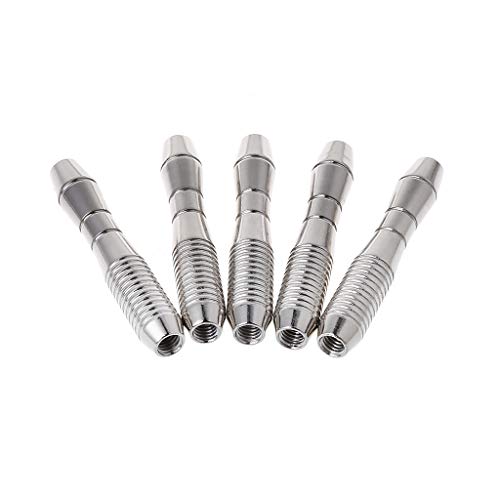 CHIZISX Ersatz-Barrels aus versilberter Legierung für Dartpfeile mit Nylonspitze und Stahlspitze, 51 mm, 16 g, mit 2BA-Gewinde, 5 Stück von CHIZISX