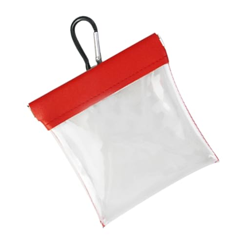 CHIZISX Leichte Aufbewahrungstasche für Golf-Tees, transparent, mit Clip, Outdoor-Golfbälle, Tees, Tasche, Golfzubehör von CHIZISX