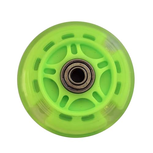 CHIZISX Roller Rad Stumm Rad Für Kinder Roller Blinklicht Kind Spielzeug Rad 3-Farbe PU + Metall Skateboard Teile von CHIZISX