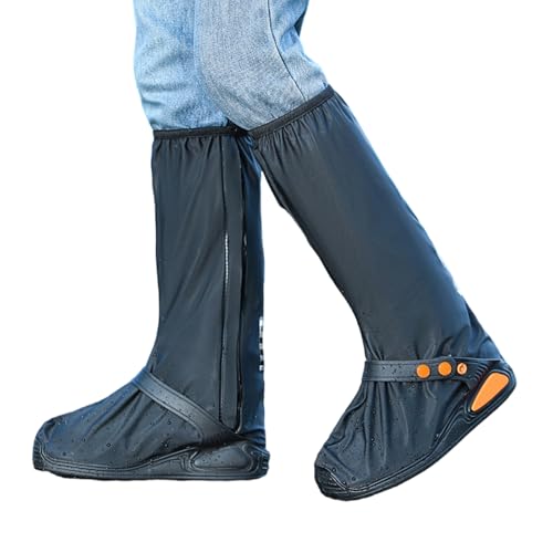 CHIZISX Wasserdichter Regenstiefel Schuhüberzug Mit Reißverschlüssen. Rutschfester Regenfester PVC Stiefelüberzug Mit Reißverschlüssen Für Outdoor Sportarten Und Wandern von CHIZISX