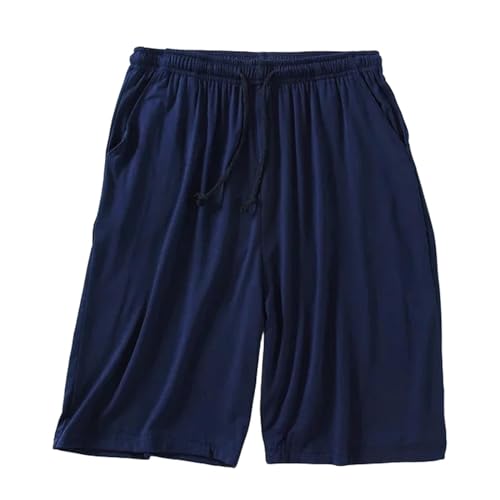 CHJING Laufhose Herren kurz Plus Size Casual Sleep Shorts Für Männer Pyjamas Shorts Sommer Soft Beach Shorts-d-XL (57,5-67,5 Kg) von CHJING
