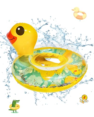 Baby Schwimmring, Verstellbare Aufblasbare Baby Schwimmen Ring mit Sicherheitssitz für Kinder, Kleinkinder im Alter von 0–5 Jahren unter 50 kg, Schwimmring für Kinder aufblasbaren Pool von CHMMY