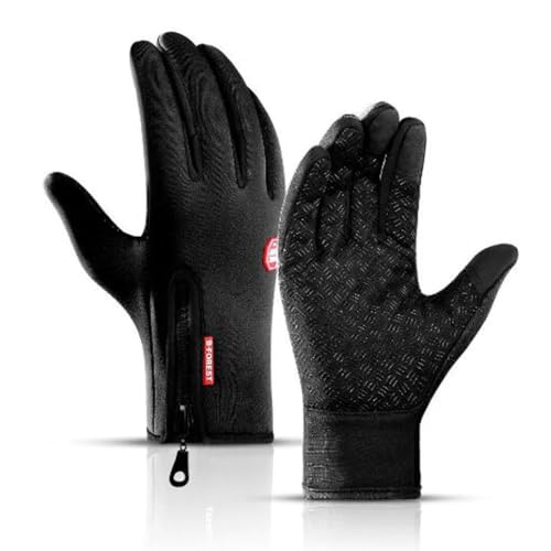 CHNNO1 Winterhandschuhe für Herren und Damen, warme Handschuhe, Touchscreen, wasserdicht, Wandern, Skifahren, Angeln, Radfahren, Snowboard, rutschfeste Handschuhe (Dunkelblau, L) von CHNNO1