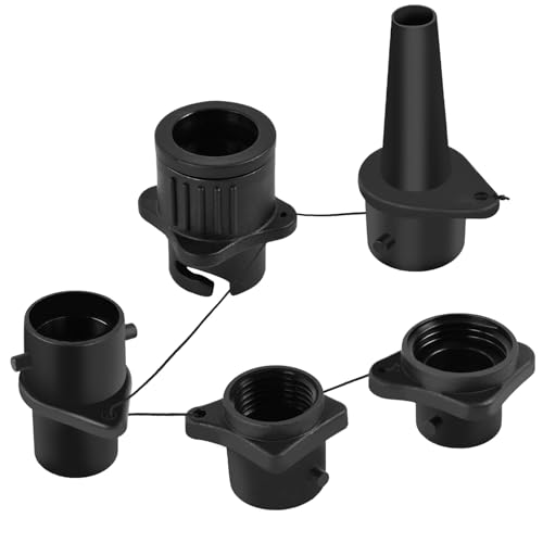 Sup Ventil Adapter, Aufblasbarer Adapter, Pumpenadapter mit 4 Gasdüse für Schlauchboote, Tragbarer Sup Ventiladapter, Sup Pumpe Adapter für Kompressor, Stand Up Paddle Board, Aufblasbares Boot, Kajak von CHONGQILAO