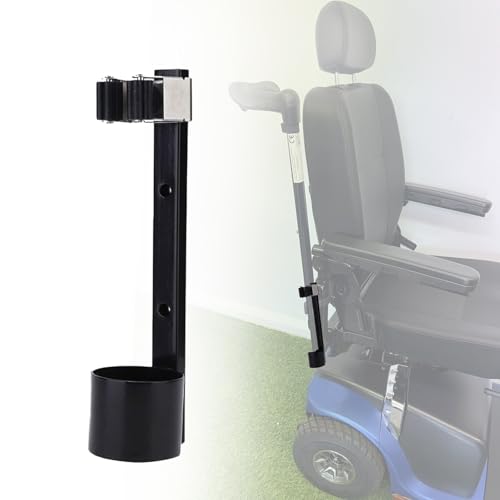 Metall Cane Halter für Mobility Roller-Power Stühle mit Walking Stick Stand Unterstützung für Rollstühle, Walker und Roller Zubehör Metall Cane Halter für Mobility Roller-Power Stühle mit Walking Stick Stand Unterstützung für Rollstühle, Walker und Roller Zubehör von CHOYTONG