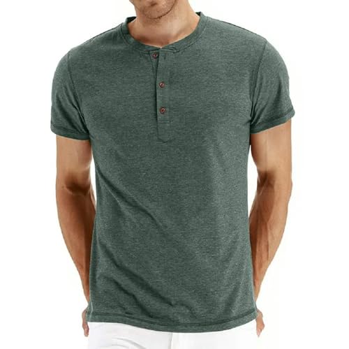 CHQS T Shirt Herren Fashion Design Slim Fit T-Shirts Männliche Tops T-Shirts Kurzarm T-Shirt Für Männer-grün-us XL von CHQS