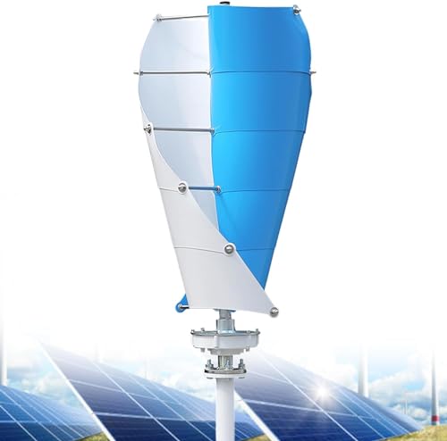 CHRISK 3000 W geräuschloses blaues Spiralwindgenerator-Kit, vertikale Windkraftanlage für Gartenbeleuchtung und Stromerzeugung im Freien,24v von CHRISK
